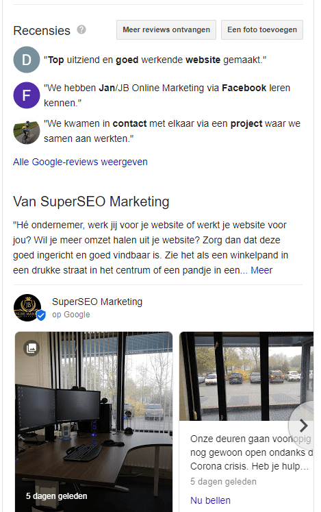 SuperSEO Marketing Franeker op Google Mijn Bedrijf SuperSEO Marketing Franeker op Google Mijn Bedrijf