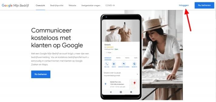 Een google mijn bedrijf profiel aanmaken of claimen.