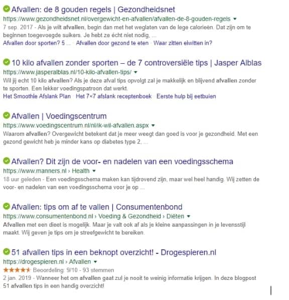 Zo schrijf je een titel tag waarop wel wordt geklikt. voorbeeld van een goede seo titel.