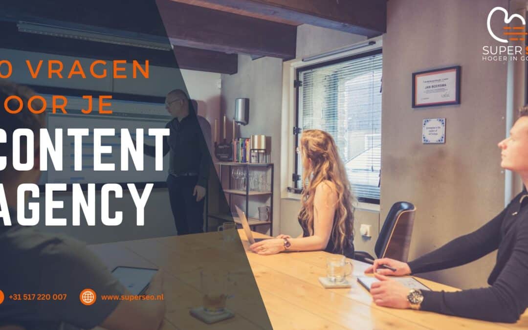 10 vragen die je aan je content agency moet stellen. Voor je met ze in zee gaat….